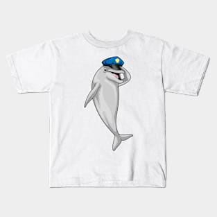 Dolphin Cop Police hat Police Kids T-Shirt